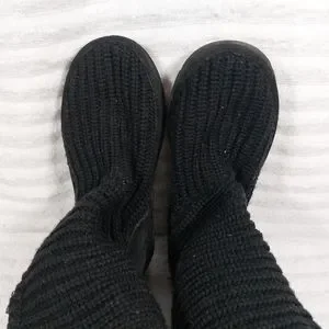 Cable Knit Black Knitted Uggs UGG Shoes Ugg Classic Cardy Knit